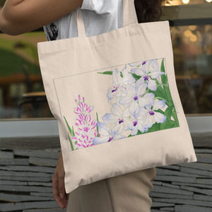 Japanese Lilac Ixia Flowers Canvas Tote